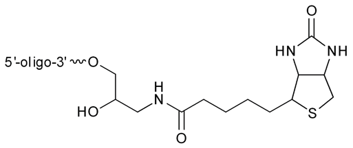 Biotin tag three-carbon linker