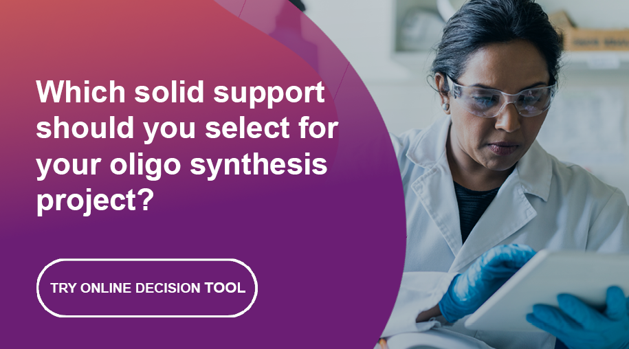 CPG solid support online decision tool