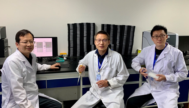 Research group led by Dr. Shuancang Yu from the Beijing Vegetable Research Center (BVRC). From left to right: Shuancang Yu (Deputy Director, BVRC), Tongbing Su (Associate Professor, BVRC), Peirong Li (Assistant Professor, BVRC).