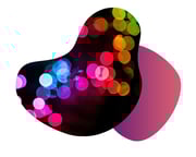 bokeh rainbow organic shapes